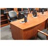 Image 2 : CHERRY BOW FRONT L SHAPED EXECUTIVE DESK (LH)