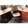 Image 2 : STEELCASE LEAP BROWN LEATHER TASK CHAIR