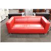 Image 2 : RED LEATHER 2 SEAT RECEPTION CHAIR