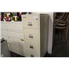 Image 1 : FIRE KING 25 BEIGE 4 DRAWER FIRE PROOF VERTICAL FILE CABINET (COMES WITH KEY)
