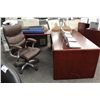 Image 2 : MAHOGANY L SHAPED EXECUTIVE DESK