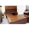 Image 2 : CHERRY U-SHAPE EXECUTIVE DESK C/W HUTCH