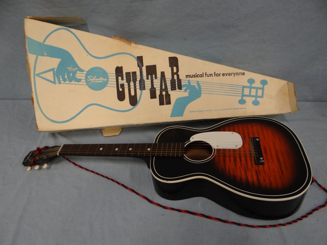 Silvertone acoustic guitar, model 319.60609, w/ original box