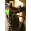 Image 1 : Un marked stock saddle, 12 1/2", single rigged