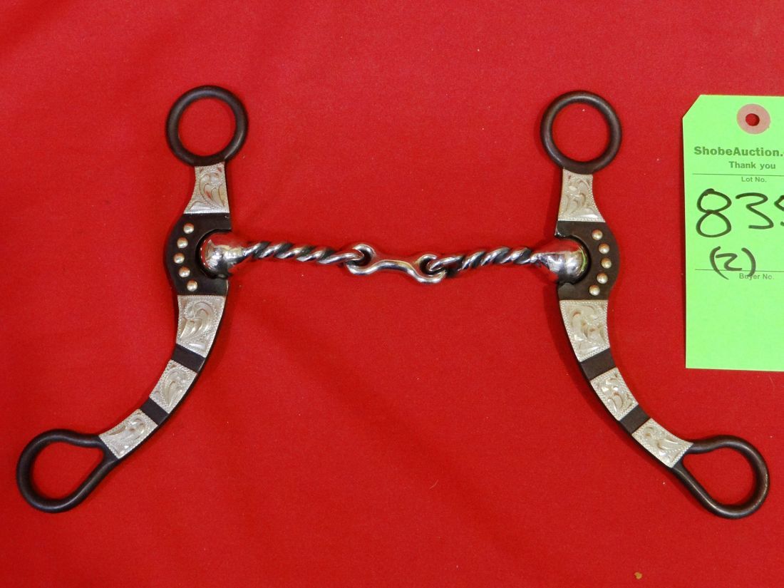 2 bits Gist Classic Equine & Reinsman, twisted snaffle dog bone