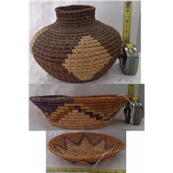 Three Tribal Baskets