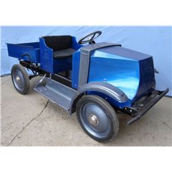 Blue pedal truck, restored