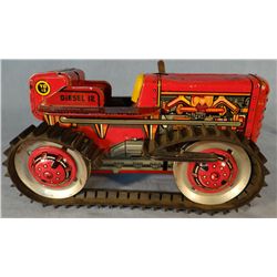 TD 18 Diesel 12 wind-up crawler, includes both rubber tracks, one track needs repair