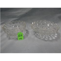 2 Fostoria American candy dishes