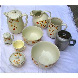 Hall “Autumn Leaves” dinnerware, 10 pcs, near mint