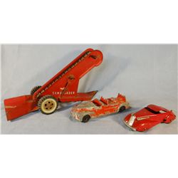 Tonka sand loader, small fire truck & small car