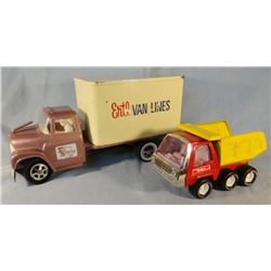 Ertl Van Lines truck & Buddy L 6-wheeled dump truck