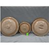 Image 1 : 3 RW crock lids, 4 Star, 1 & 3 petal lids, all near mint