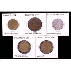 Antique Montana 25¢ Trade Token Collection This lo