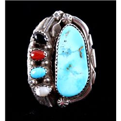 Navajo Turquoise Sterling Men's Ring This is a Nav