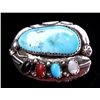 Image 2 : Navajo Turquoise Sterling Men's Ring This is a Nav
