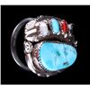 Image 3 : Navajo Turquoise Sterling Men's Ring This is a Nav