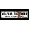 Image 1 : Weapons Prohibited Saguaro National Monument Sign