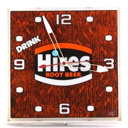 Drink Hires Root Beer Lighted Clock This is a Mid