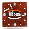 Image 1 : Drink Hires Root Beer Lighted Clock This is a Mid