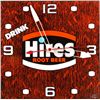 Image 2 : Drink Hires Root Beer Lighted Clock This is a Mid