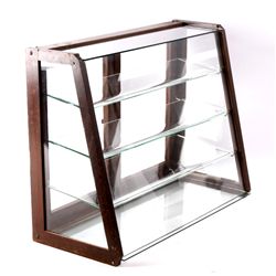 Antique Wood & Glass Mercantile Display This is an