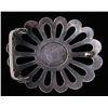Image 7 : Antique Navajo Sand Cast Silver & Turquoise Buckle