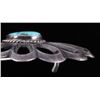 Image 8 : Antique Navajo Sand Cast Silver & Turquoise Buckle