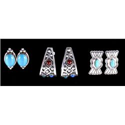 Navajo & Mexican Indian Silver Earring Collection