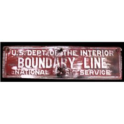 Yellowstone National Park Boundary Sign This is an