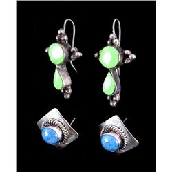 Navajo Silver Earrings Sets by Artie Yellowhorse T