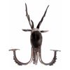 Image 10 : Bronze Elk Sculpture Wall Sconce The lot features