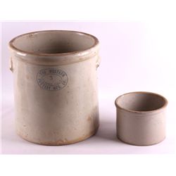 Salt Glazed Crocks This is a pair of salt glazed c