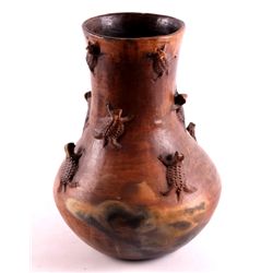 Native American Lizard Effigy Water Vessel This is