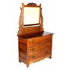 Image 1 : Antique Oak Dresser with Mirror This is a solid oa