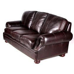 Leather Couch with Decorative Studs This couch is