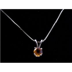 14kt Gold Necklace with Citrine Stone This is a 14