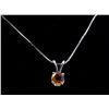 Image 1 : 14kt Gold Necklace with Citrine Stone This is a 14