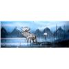 Image 3 : Rustic Reclaimed Lumber Bench with Moose Painting