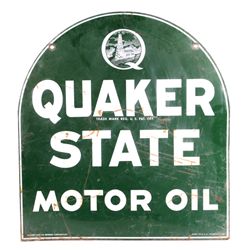 Quaker State Motor Oil Double Sided Sign This is a
