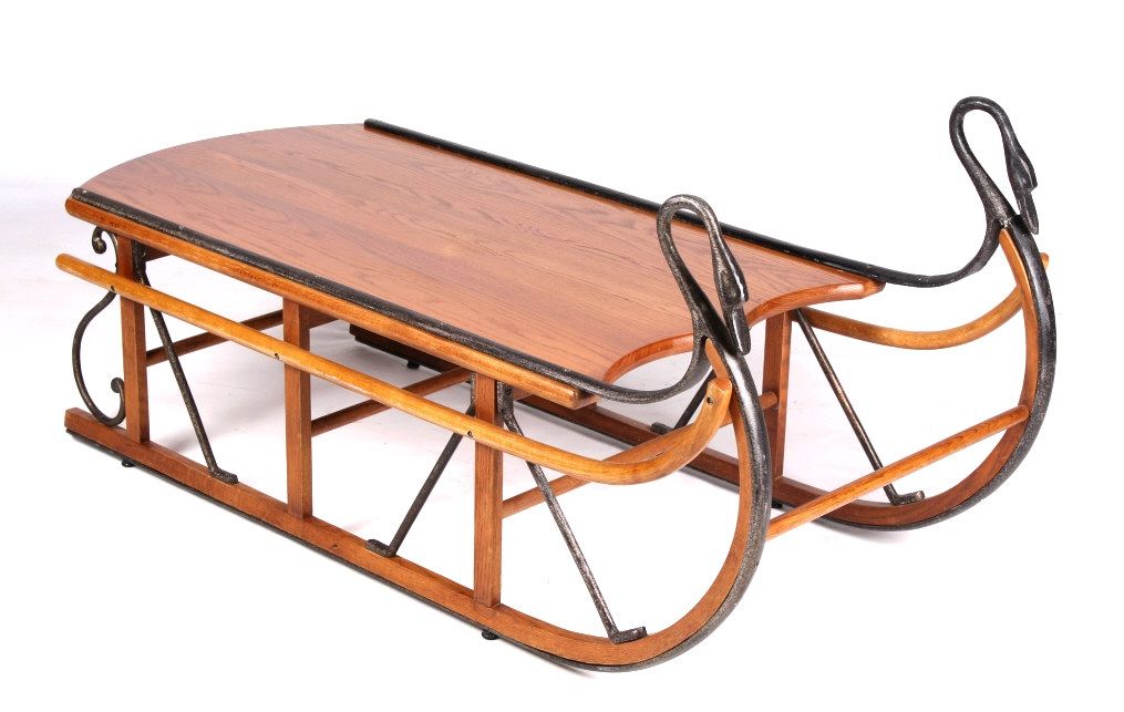 Antique Style Trails Sleigh Coffee Table The Piece