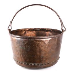 Antique Large Forged Copper Pot The lot features a