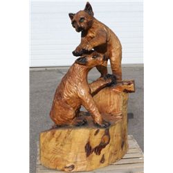 Montana Bobcat Chainsaw Carving his lot features a