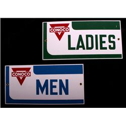 Conoco Restroom Signs This lot includes a pair of