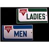 Image 1 : Conoco Restroom Signs This lot includes a pair of