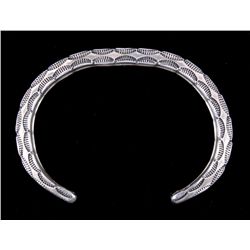 Navajo Old Pawn Sterling Cuff Bracelet by EW This