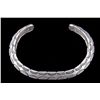 Image 2 : Navajo Old Pawn Sterling Cuff Bracelet by EW This