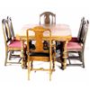 Antique Carved Dinning Room Table & Chairs The lot