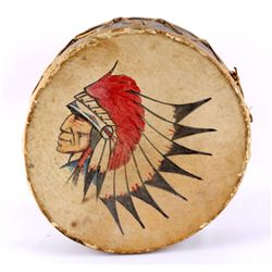 Northern Plains Rawhide Painted Drum The drum feat