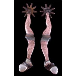 McChesney Gal Leg Double Mounted Spurs ca 1900 The